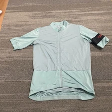 Rapha Cycling Jersey Womens Medium Blue Pro Team Full Zip Short Sleeve Cycle