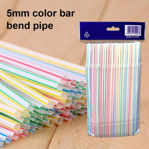 Flexible Trinkhalme Plastik Strohhalme In Verschiedenen Bunten Farben Bunt DE EB - Foto 12