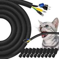 Cord Protectors,10FT 1/2" Wire Protector for Cats,Rabbits,Dogs, Braided5204