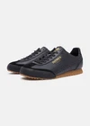 Patrick Villan Mens Trainers Casual Shoes Black Leather 80s Retro Design