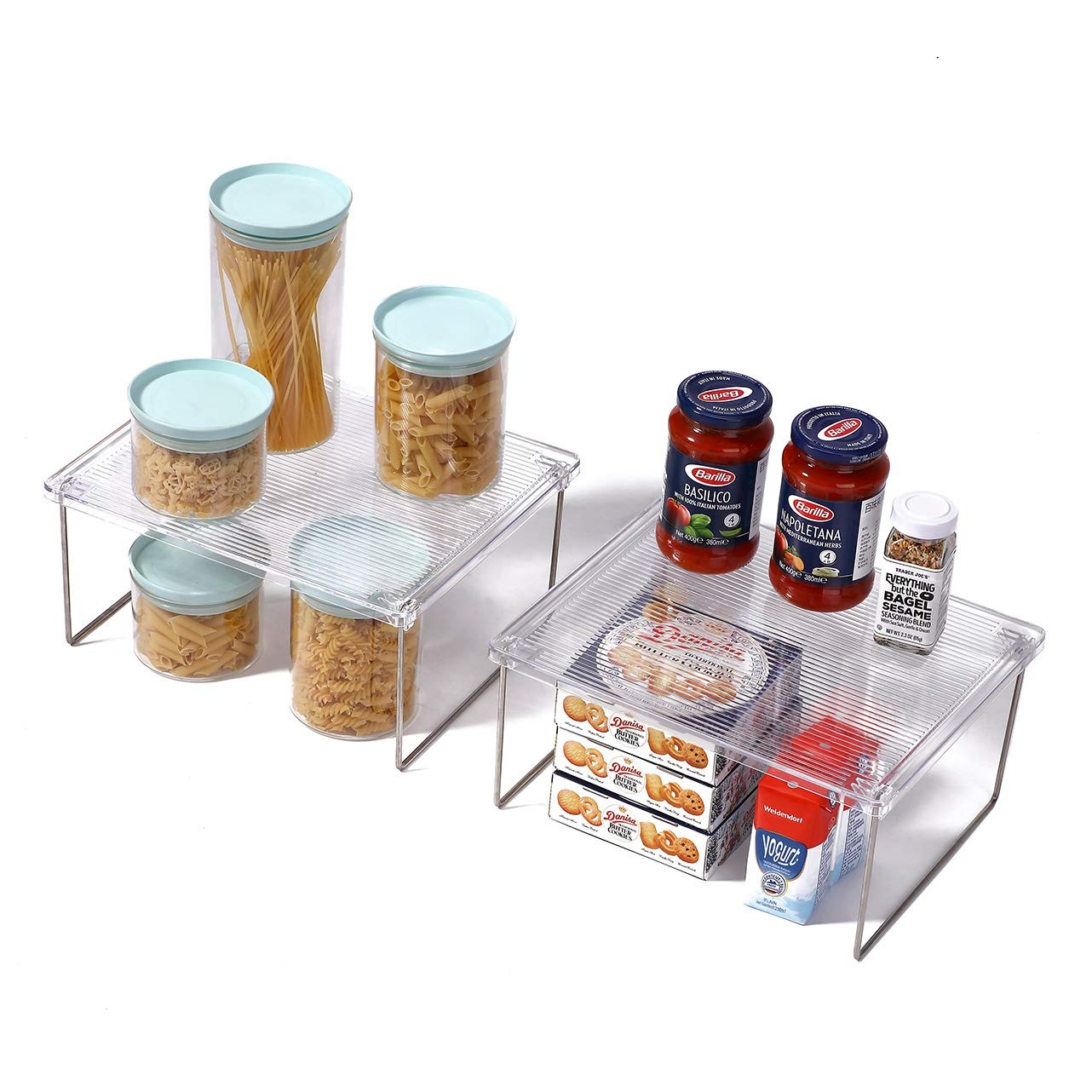 New Best IVYHOME Pantry Organizer Cabinet Storage Shelf Rack, Stackable Kitchen