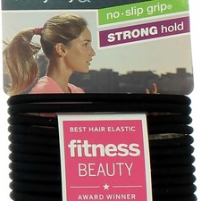 3 Pack Scunci Everyday  Active Elastic Hair Tie, Black, 14 Ct