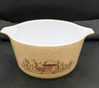 Vintage Pyrex 473 Forest Fancies Mushroom 1 Qt Casserole Dish USA- No Lid