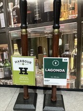 Dummy beer pump X 2 pub home bar mancave real ale genuine badges Brewery New