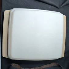 Vintage Tupperware Tan Deviled Egg Holder Carrier Container with Lid and trays