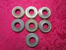 (7) Antique Vintage BRASS SOCKET BOBECHE ROSETTE Chandelier Lamp Light Parts