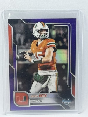 2025 Bowman Chrome U CARSON BECK Purple Refractor # 33/75 MIAMI
