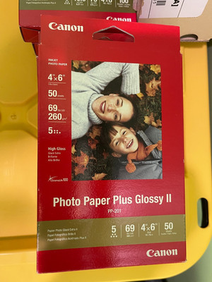 Canon PP-201 Photo Paper Plus Glossy II, (4)50 packs - 4x6 inch  (200 sheets)