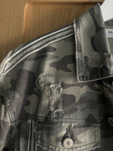 Zara Green Camouflage Jacket - Size XS - Picture 3 of 4