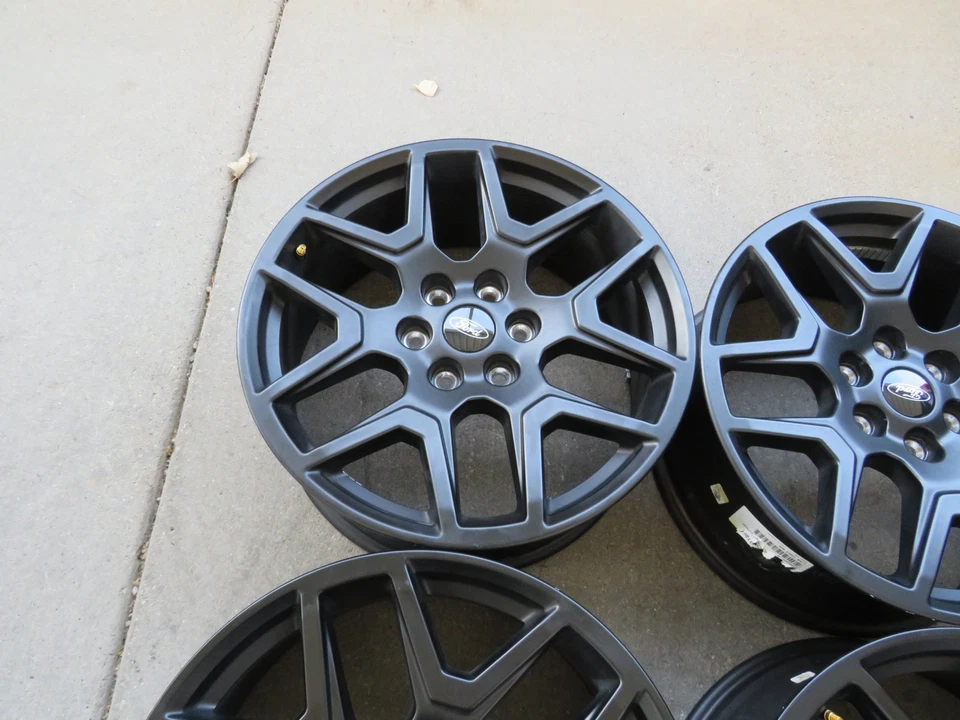 20" FORD F150 FACTORY FX4 MATTE BLACK WHEELS RIMS TAKE OFFS 2024 - Image 4 of 4