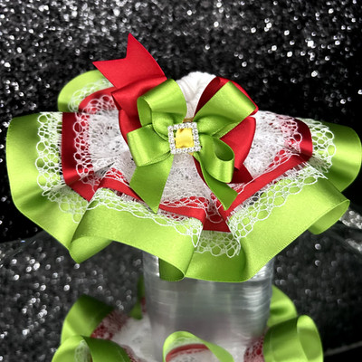 Grinch Socken Weihnachten Knöchel Spanische Rüschen Rüschen TuTu Socken - Limitierter Bestand  