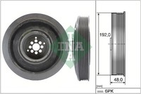INA 544 0102 10 Riemenscheibe FüR Kurbelwelle FüR Audi, VW
