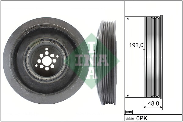 INA 544 0102 10 Riemenscheibe FüR Kurbelwelle FüR Audi, VW-image