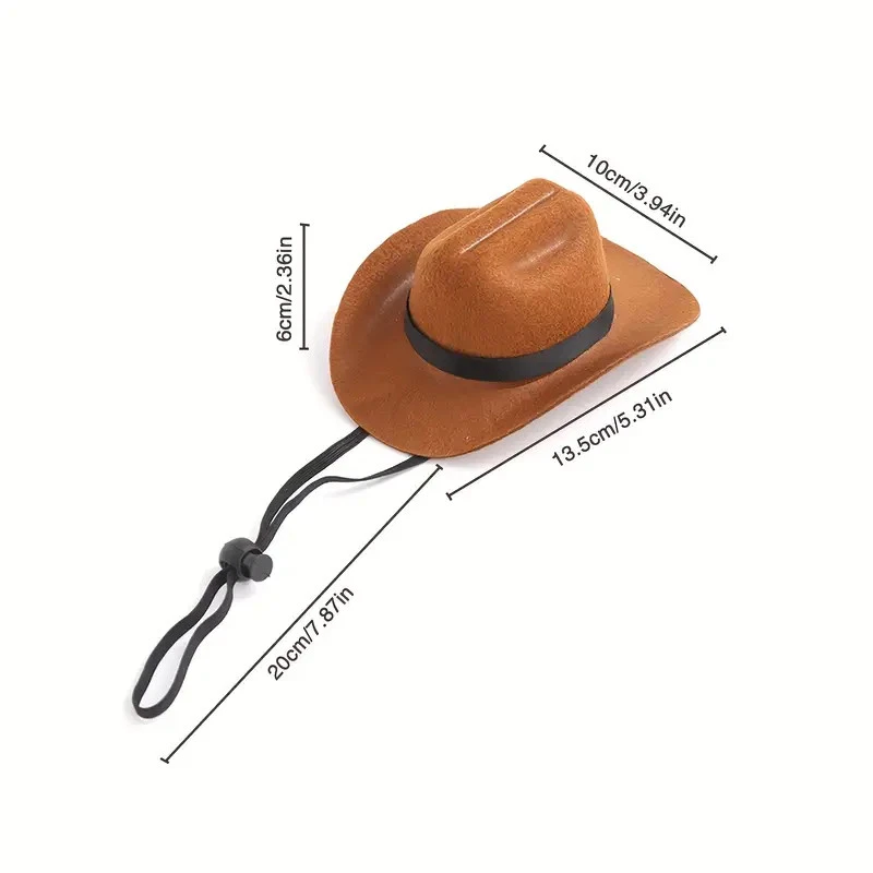 Disfraz de Vaquero Mascota Disfraces de Halloween para Perros Gato Sombrero de Vaquero Accesorios de Fiesta Foto 4 de 4