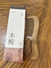 NEW RHOS  Spoil Yourself  Wooden Hair Comb  Anti-Static Massage Add Shine