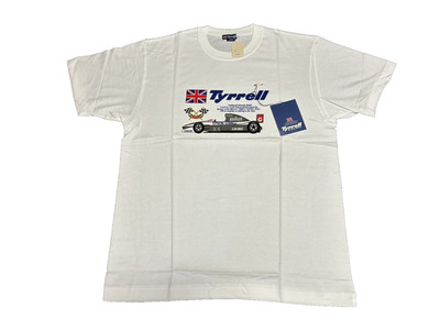 Tyrrell Honda Formula 1 Racing Vintage Tee T Shirt Size L White Made In Japan