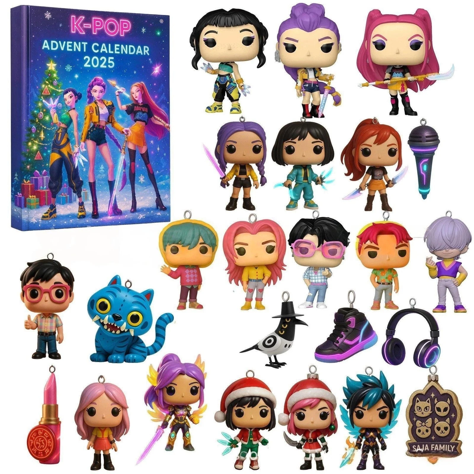 Kpop Devil Hunter Advent Calendar 2025, Christmas Countdown, Anime Gift Box