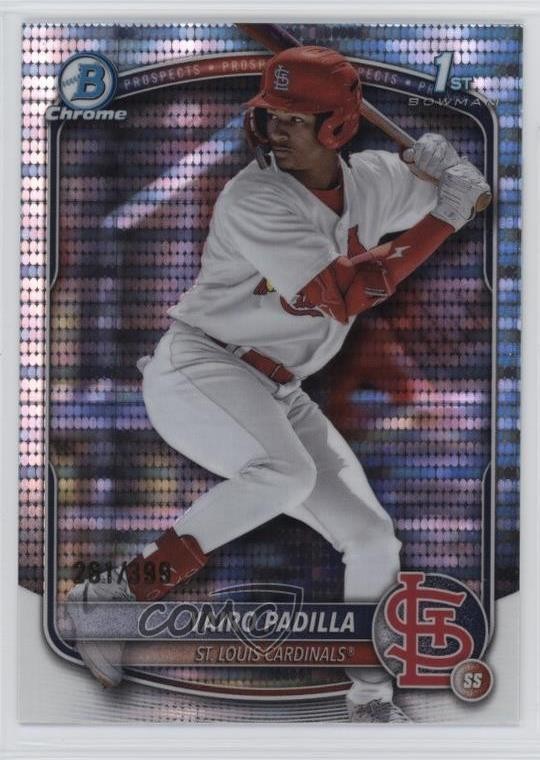 2025 Bowman Chrome Prospects Pulsar Refractor /399 Yairo Padilla #BCP-236 1e8e