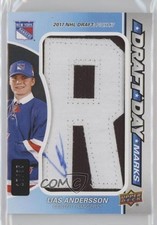 2018 SP Game Used Draft Day Marks Rookies 17/35 Lias Andersson #DDM-LA Auto df7