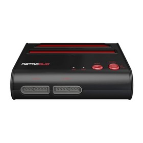 Retro-Bit Retro Duo 2 in 1 Console System - for Original NES/SNES, Red/Black 