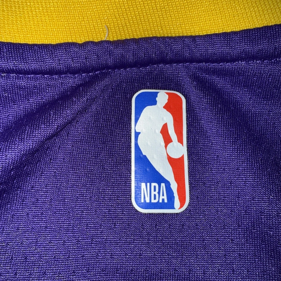 LEBRON JAMES LOS ANGELES LAKERS NIKE DRI FIT PURPLE JERSEY SIZE YOUTH LARGE L - Image 4 of 4