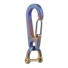 Tisur Small Titanium Carabiner Keychain For Men, Lightweight (Color: Large + D-_