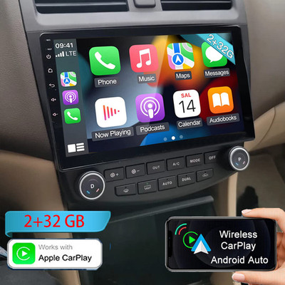 For Honda Accord 2003-2007 10'' Android 12 Stereo Car Radio GPS Carplay 2+32GB FM