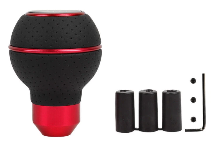 RED LEATHER SI 6S JDM SPORT SHIFT GEAR KNOB for CIVIC MKX MK9 MK8 ACCORD TYPE R - Image 3 of 4