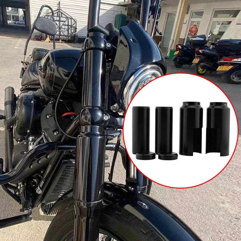 Set of Lower Upper Fork Covers Fit For Harley Softail Street Bob