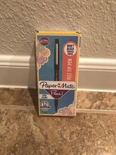 Papermate Point Guard Flair Porous Point Stick Pens, Black Ink, Medium Point,