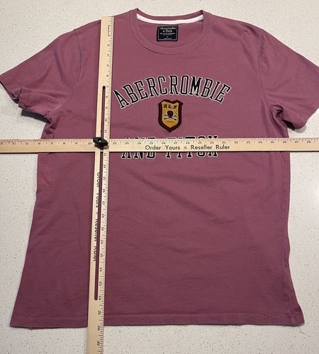 Camiseta Vintage Abercrombie & Fitch Para Mujer Rosa Puntada Única Logotipo Talla Grande - Imagen 3 de 6