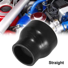51-76mm 2"-3" ID Straight Silicone Hose Coupler Intercooler Tube Black for Car