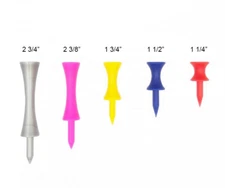 Plastic Step Down / Castle / Consistent Height Golf Tees Various Sizes US Seller