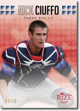 NICK CIUFFO 2013 Rize Rookie RED Paragon RC #/10