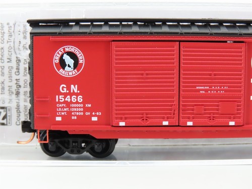 N Scale Micro-Trains MTL 02300280 GN Great Northern 40' Double Door Boxcar 15466 - Picture 2 of 6