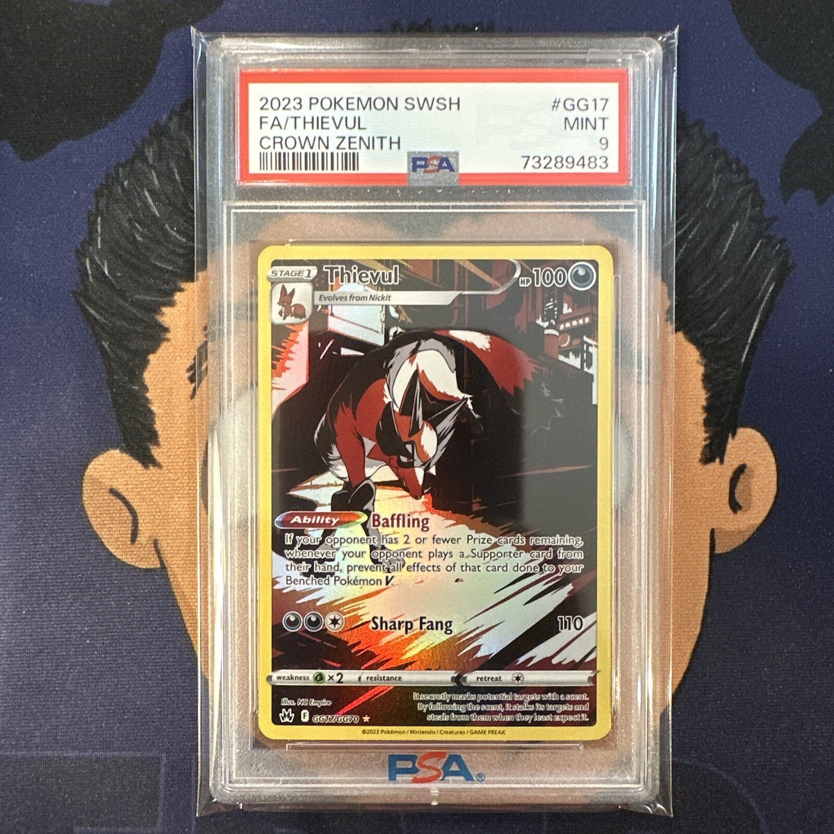 PSA 9 MINT 2023 Pokemon Crown Zenith THIEVUL GG17 Full Art | eBay