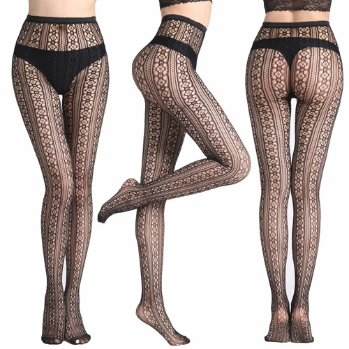 Lot Sexy Women Lace Tights Fishnet Hollow Out Floral Pantyhose Stocking Lingerie - Picture 53 of 57