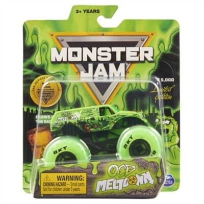 2021 Monster Jam Monster Truck OCD MELTDOWN LIMITED 1/5000 GLOW IN