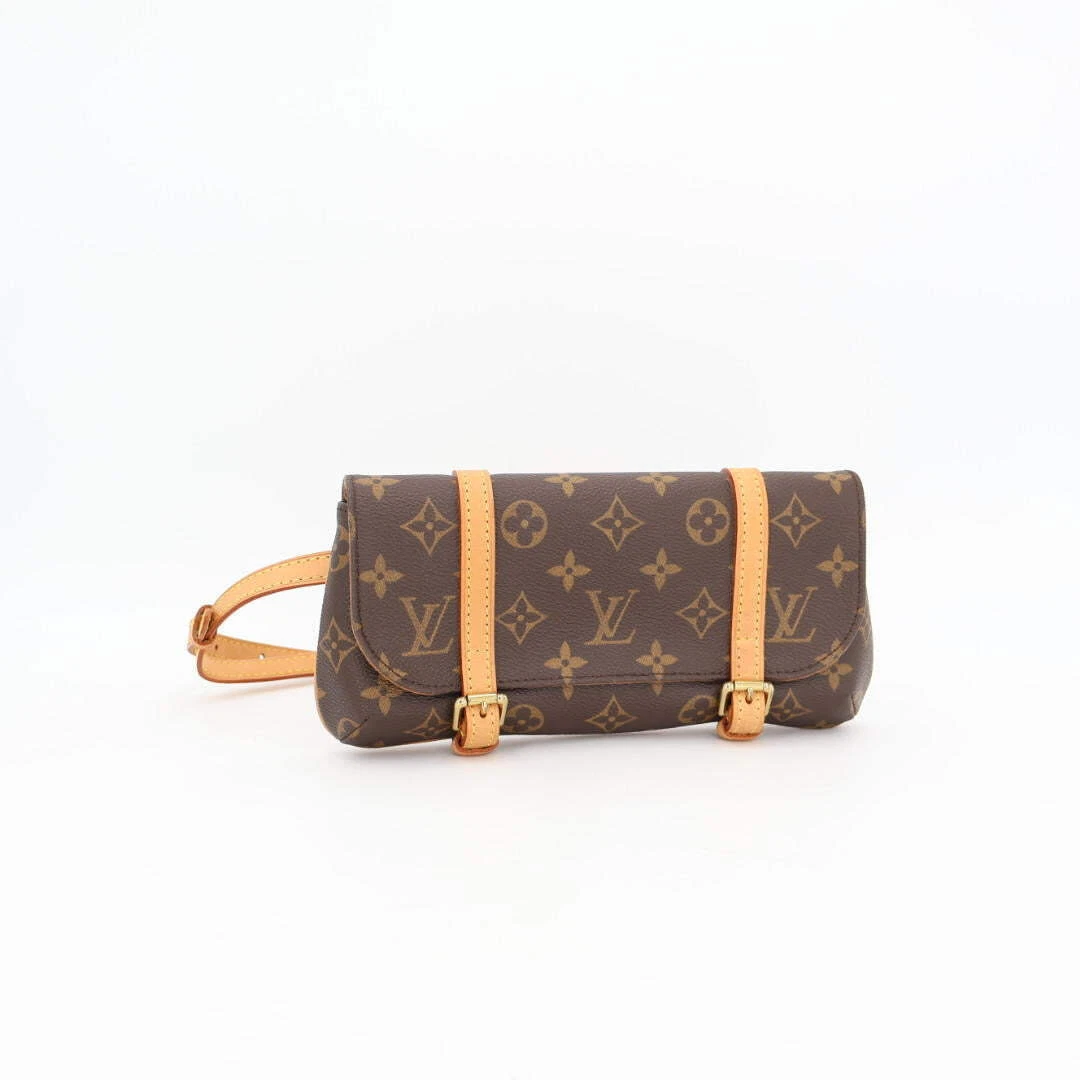 LOUIS VUITTON（LV） Louis Vuitton Marelle M51159 Monogram Tela Cintura in Vita Borsa Pochette Autentica