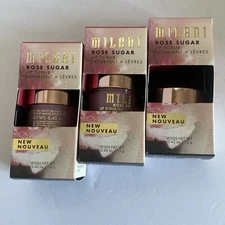 Milani Rose Sugar Lip Scrub 0.42oz New Box Set Of 3