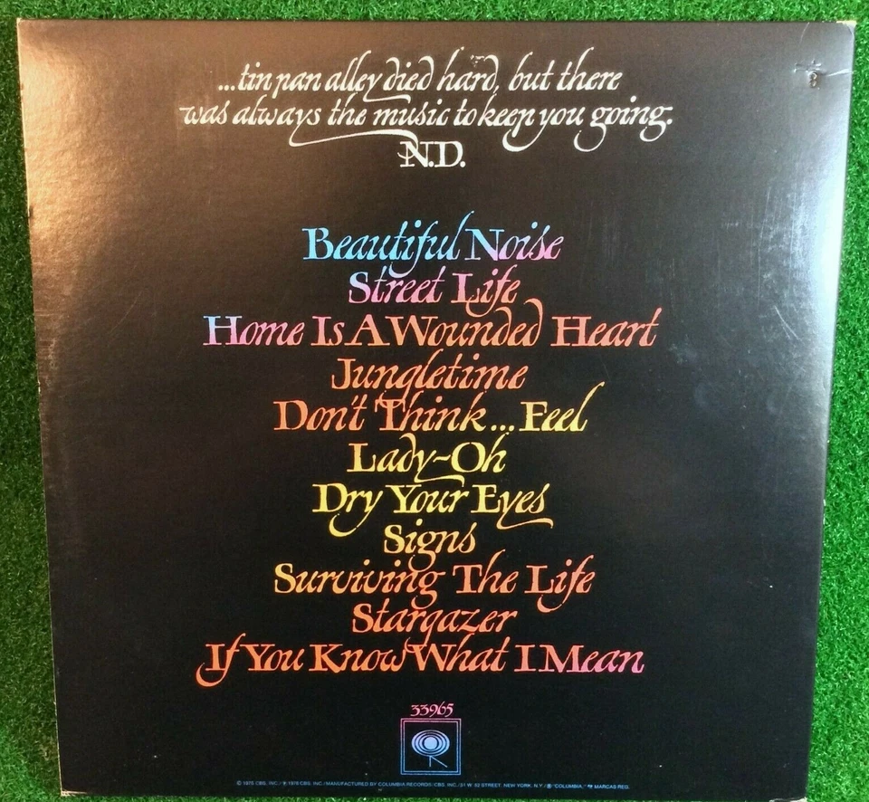 Neil Diamond Beautiful Noise Original 1976 Vinyl Album Columbia Pressing JC33965 Foto 3 de 4