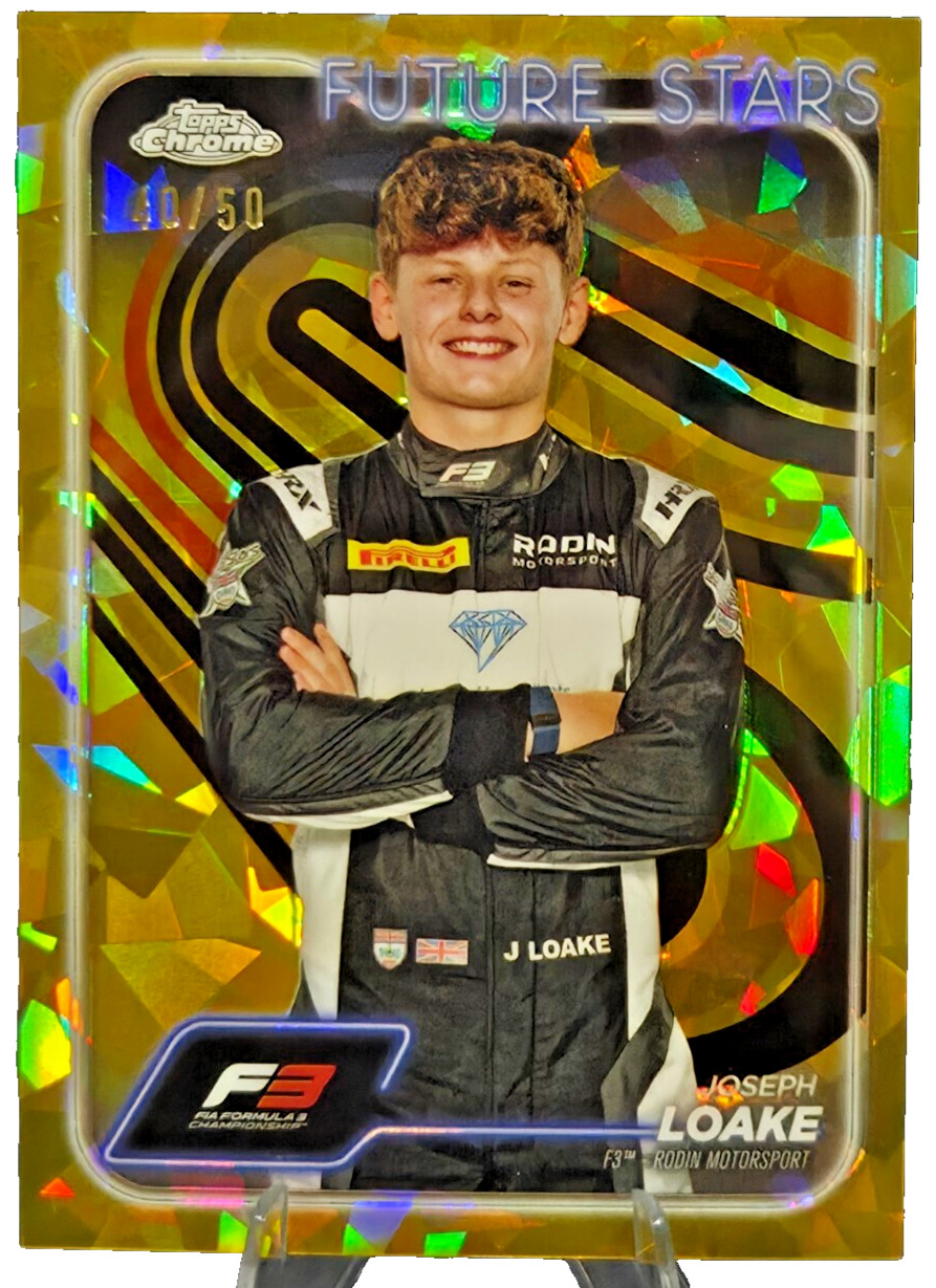 2024 Topps Chrome Sapphire Formula 1 F1 Joseph Loake Gold Refractor 40/50 #71 F3