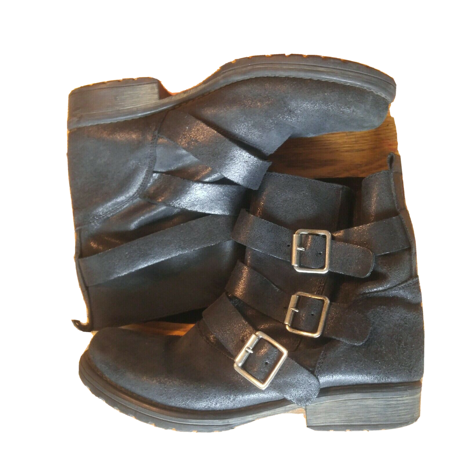 Triple Buckle Moto Boots 