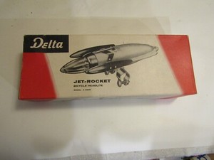 Rare Vintage Delta Jet Rocket Bicycle Headlite Bike Head Light Lamp Model A2550