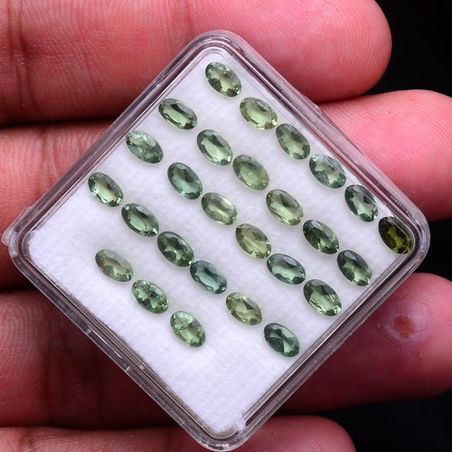 27 Pcs Natural Apatite 4mmx3mm Oval Faceted Cut Untreated Dazzling Gemstones Lot - Picture 7 of 10