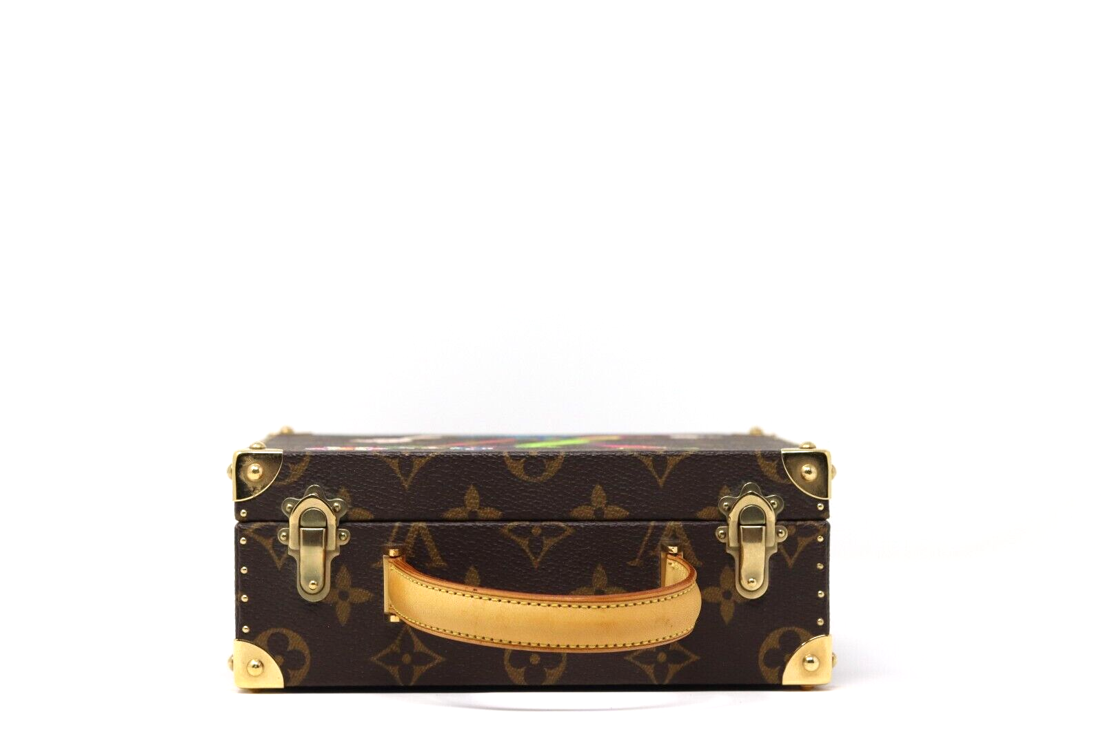 Louis Vuitton Murakami Monogram Small Travel Top Handle Jewelry Trunk Case  Bag For Sale at 1stDibs