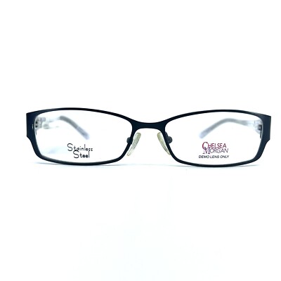 Chelsea Morgan CM3016 BK Eyeglasses Frames Black Rectangle opticals 53-16 135