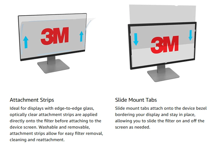Lote de 10 filtros antirreflexo 3M para monitores widescreen 19" extras 16:10 AG190W1B - Imagem 3 de 4