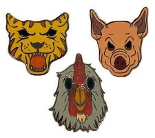 Hotline Miami pin set A by Erick Scarecrow x Devolver Digital