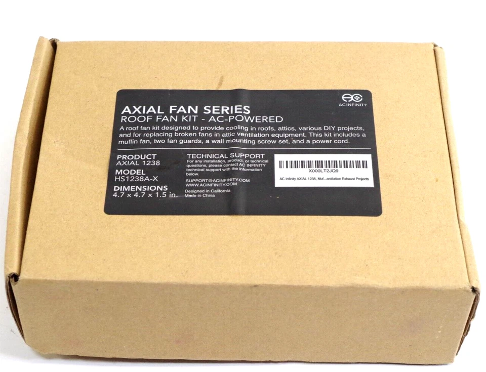 AC Infinity AXIAL HS1238A-X 1238 Muffin Fan 115V 120V AC 4.7 x 4.7 x 1.5 - Image 4 of 4